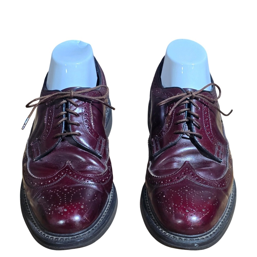 Stuart McGuire 8 D Spring-Step Cushion Oxblood Wingtip Brogue Oxford Oil Resist‎